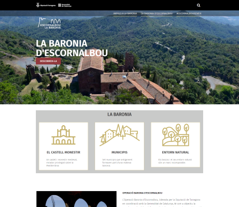 La Diputació de Tarragona impulsa un web dedicat a la Baronia d’Escornalbou i el seu entorn