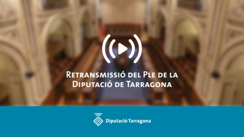 Retransmissió en directe del Ple ordinari de la Diputació