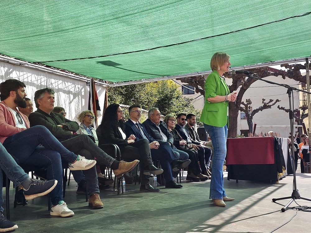 La presidenta de la Diputació durant la seva intervenció