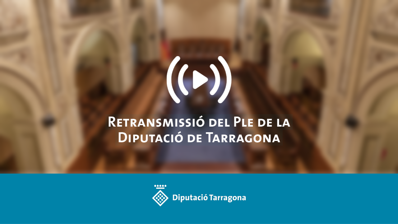 Retransmissió en directe del Ple ordinari de la Diputació