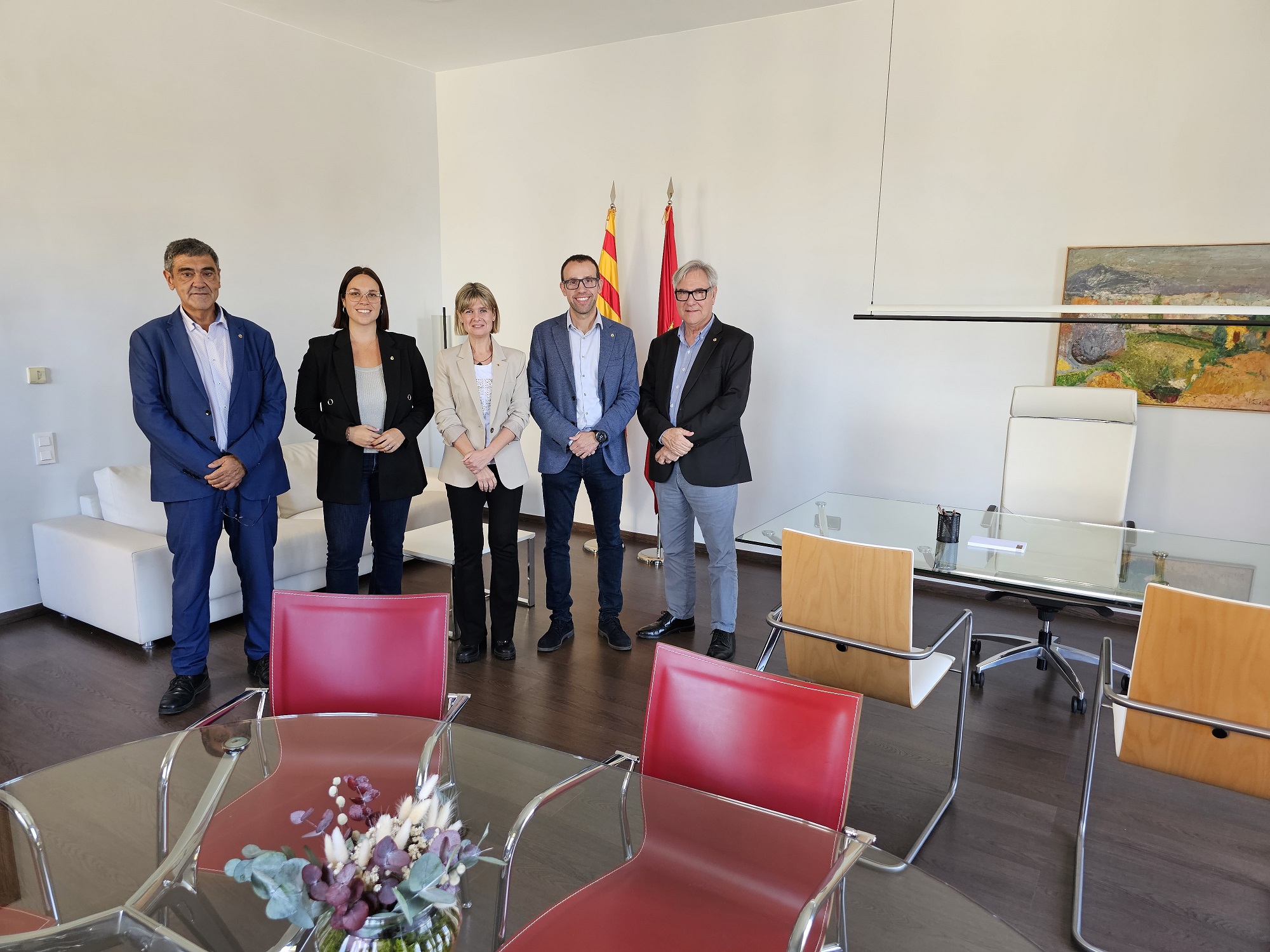 D'esquerra a dreta, Joan Castor Gonell, Iris Castell, Noemí Llauradó, Enric Adell i Eduard Rovira