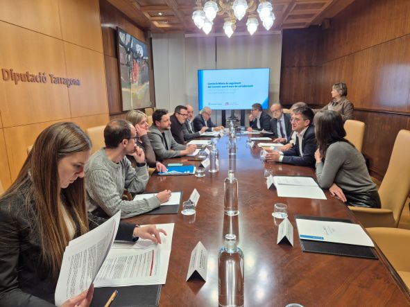 La reunió de la Comissió Mixta Diputació-URV ha tingut lloc aquest dimarts al Palau de la Diputació